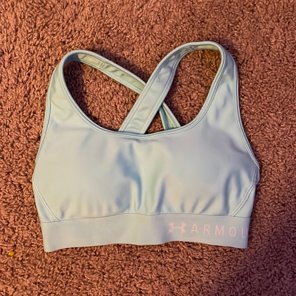 Under Armour, mint green sports bra, size xs